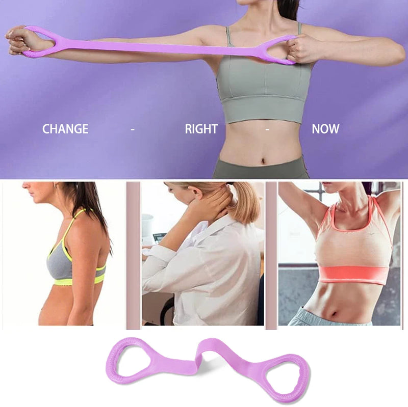 Faixa Elástica de Resistência com Alças – Ideal para Yoga, Pilates e Alongamento