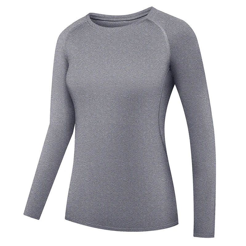 Camiseta de Compressão Feminina Manga Longa