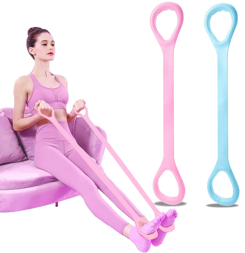 Faixa Elástica de Resistência com Alças – Ideal para Yoga, Pilates e Alongamento
