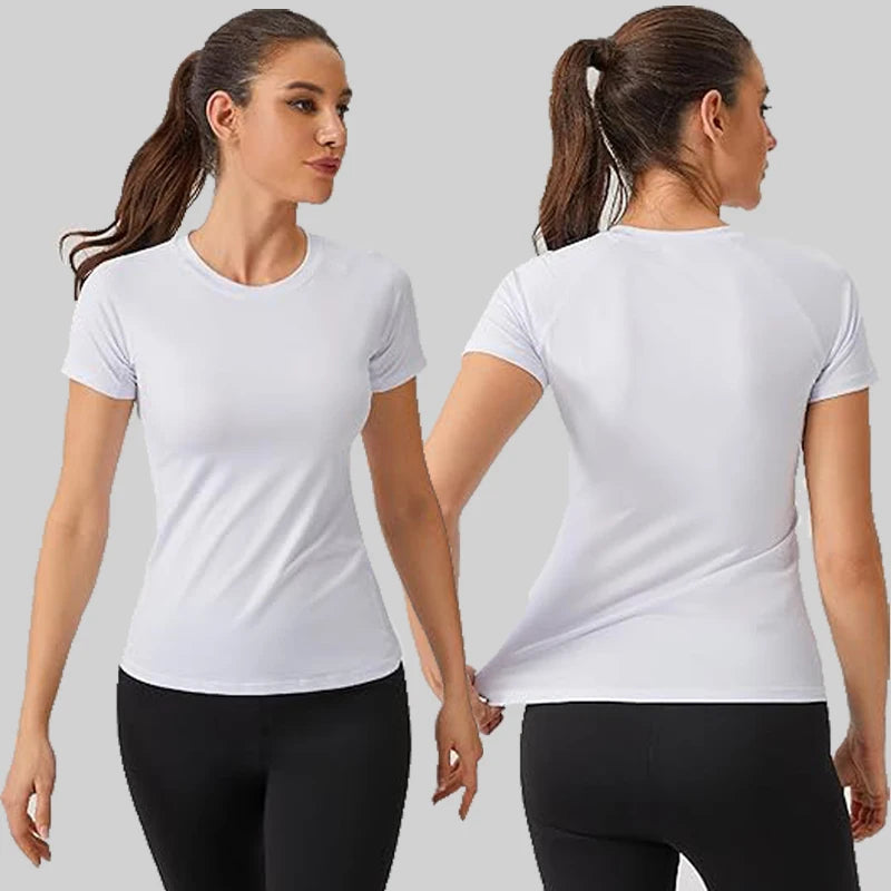 Camiseta de Compressão Feminina Manga Curta