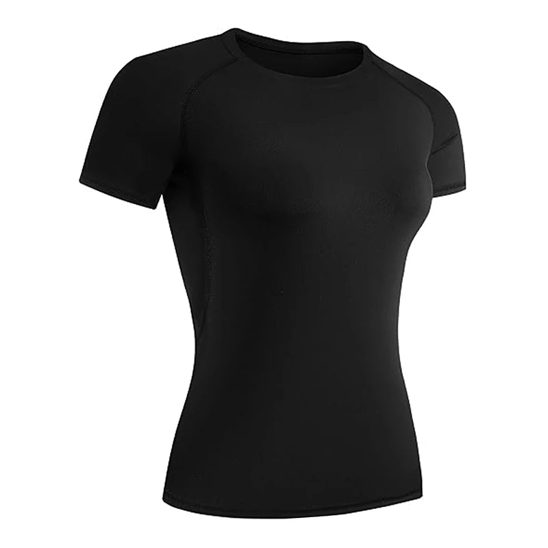 Camiseta de Compressão Feminina Manga Curta