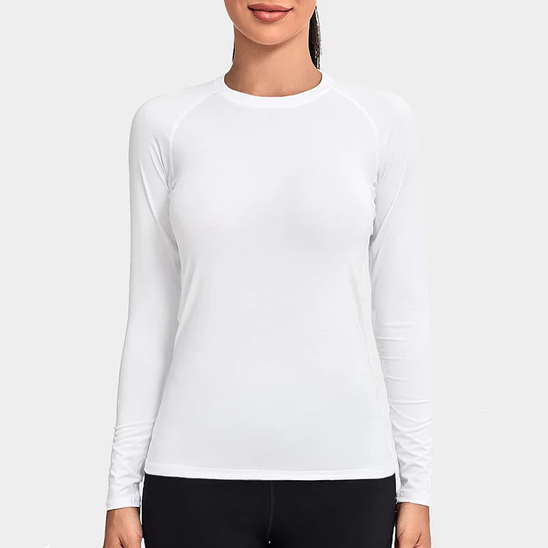 Camiseta de Compressão Feminina Manga Longa