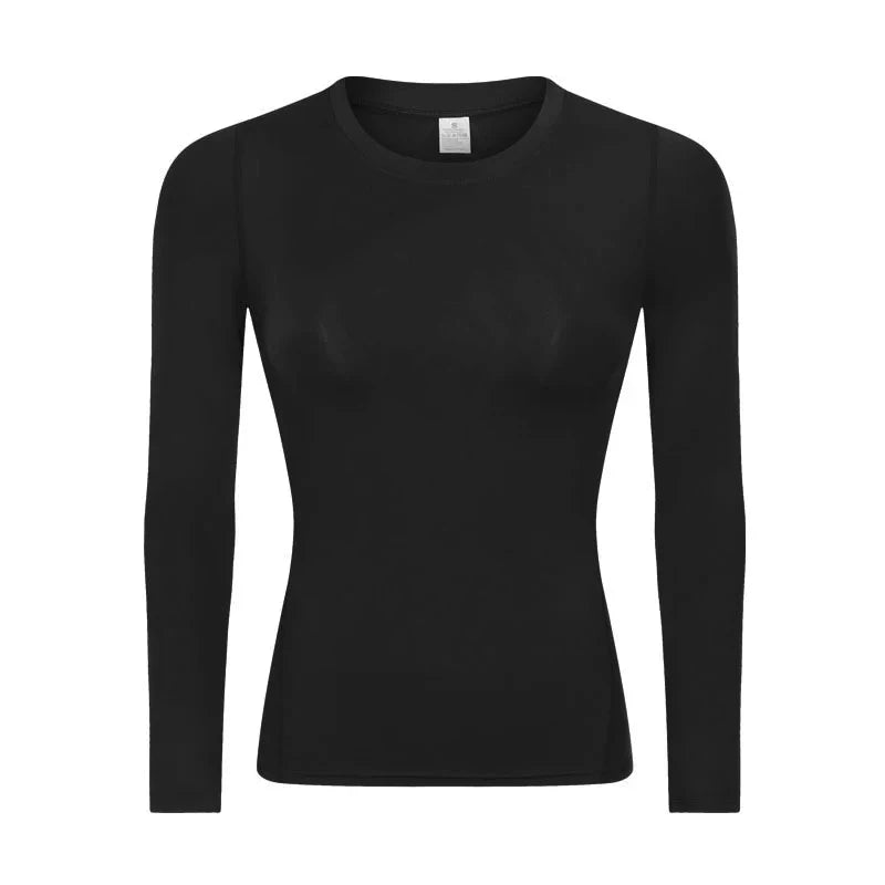Camiseta de Compressão Feminina Manga Longa