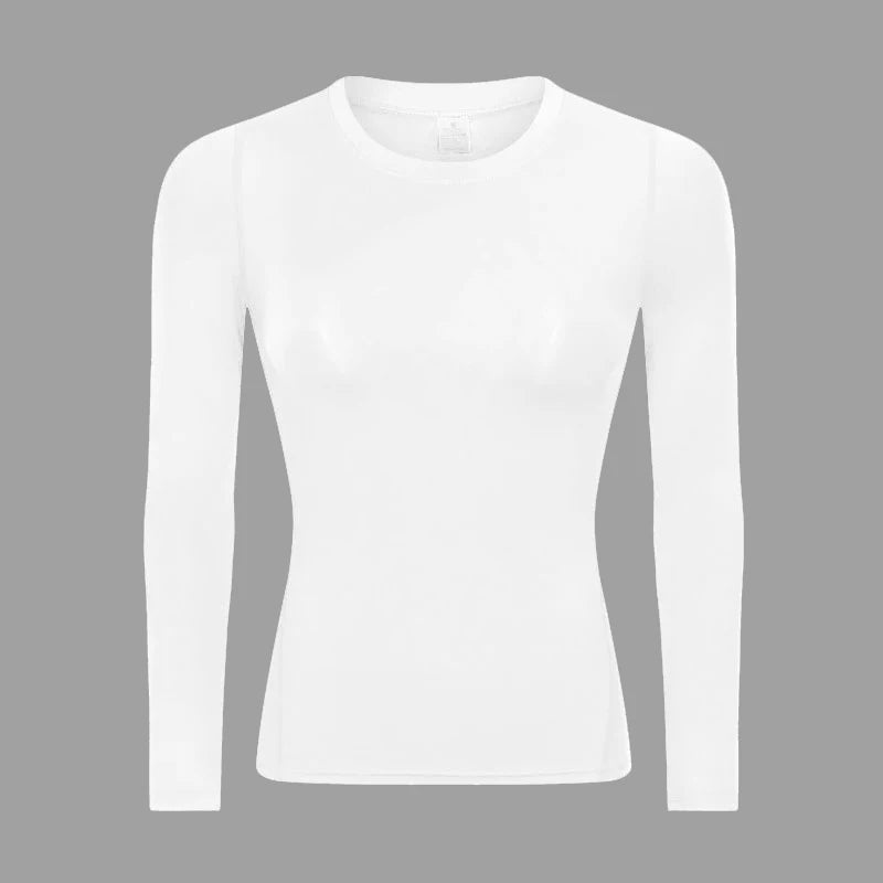 Camiseta de Compressão Feminina Manga Longa