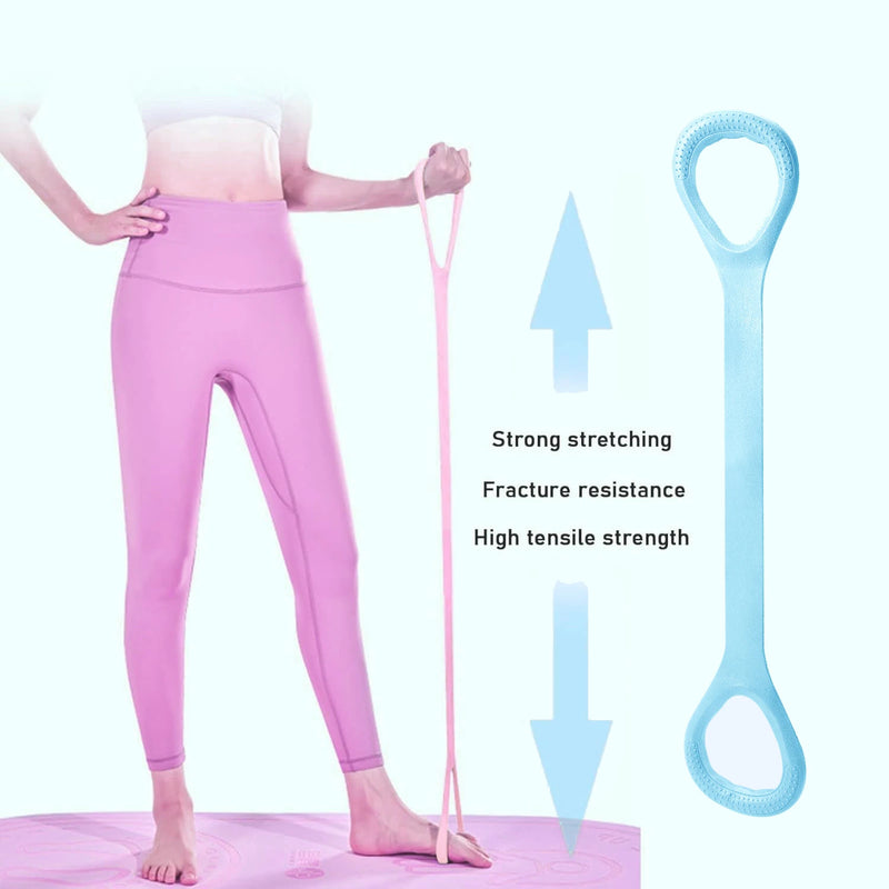Faixa Elástica de Resistência com Alças – Ideal para Yoga, Pilates e Alongamento