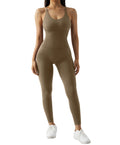 Macacão Fitness Feminino Cintura Modeladora – Alças Cruzadas e Efeito Levanta Bumbum